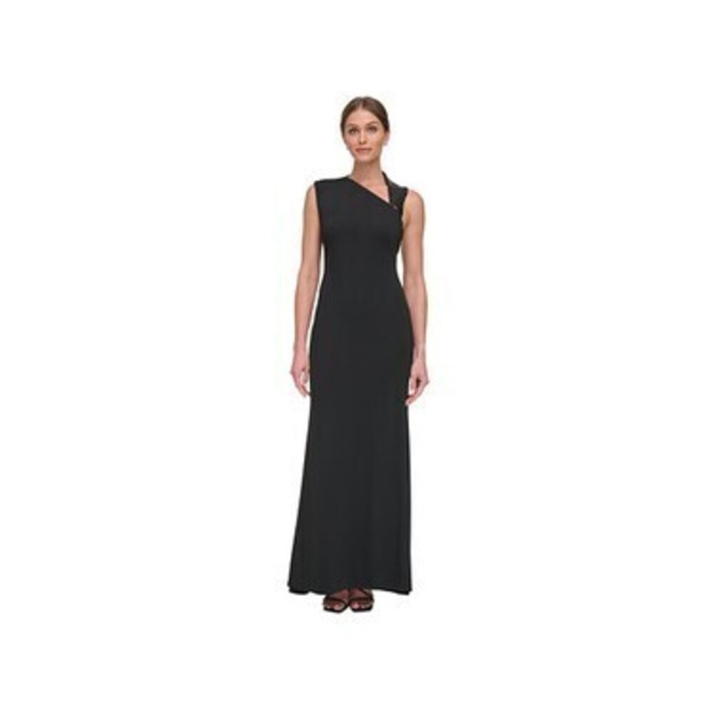 DKNY Women's Asymmetric-Neck Sequin-Detail Gown